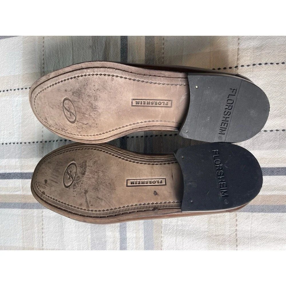 FLORSHEIM Weave “Bridgeport” Loafers Men’s Size 10.5 EEE Brown Style #18341